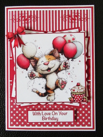 Birthday Kitty Mini Kit 5x7 (3) by Davina Rundle