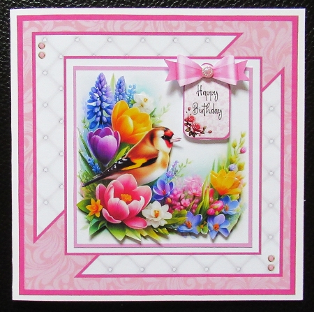 Spring Blooms and Birds - 6x6 and 5x7 Version by Davina Rundle