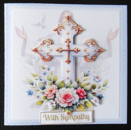 7x7 Easter cross he is risen choice of four mini kit by Davina Rundle
