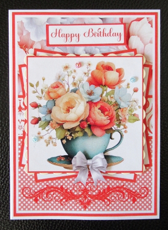 Floral Teacups #2 Mini Kit 5x7 (3) by Davina Rundle