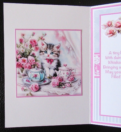 Tea Cup & Kittens Mini Kit 5x7 (3) Plus Bonus by Davina Rundle