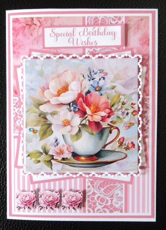 Teacups In Bloom Mini Kit 5x7 (3) Plus Bonus by Davina Rundle