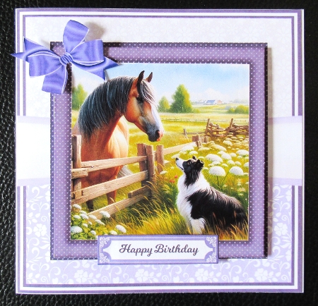 HORSES BEST FRIEND 5x7 6x6 by Davina Rundle