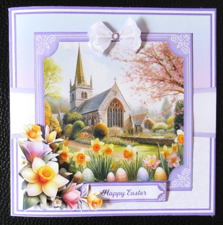 EASTER CHURCH 5x7 6x6 by Davina Rundle
