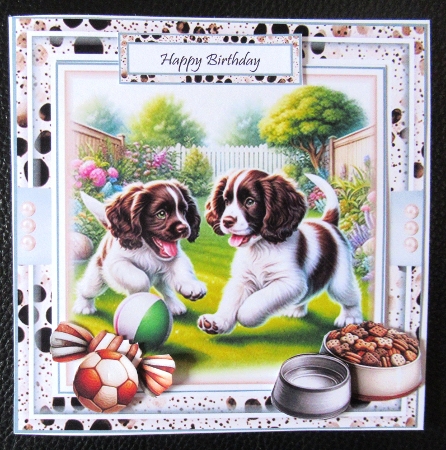 Playful Springer Spaniel Pups Mini Page Kit by Davina Rundle
