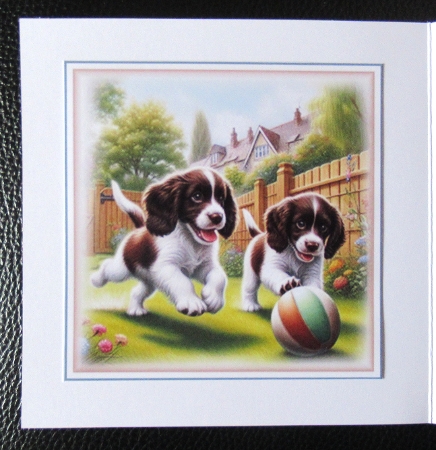 Playful Springer Spaniel Pups Mini Page Kit by Davina Rundle