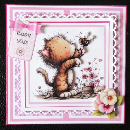 Cats and Kisses - 6x6 and 5x7 Version by Davina Rundle