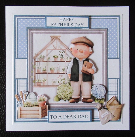 5x7 6x6 HAPPY GARDENER  by Davina Rundle