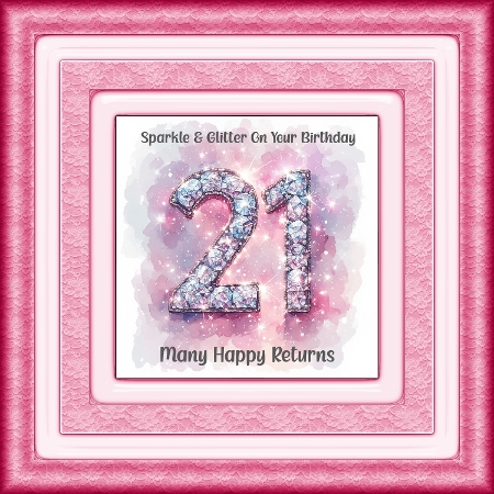  Glitter Sparkle numbers 16/18/21  by Davina Rundle