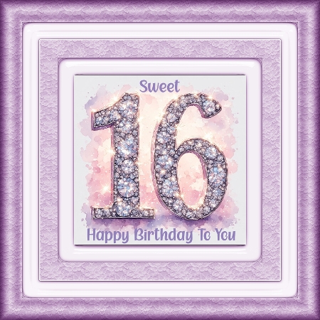  Glitter Sparkle numbers 16/18/21  by Davina Rundle