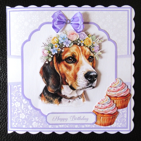 6x6 5x7 PRETTY POOCH set 2 by Davina Rundle