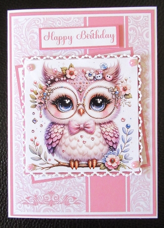 Cute Owl #3 Mini Kit 5x7 (3) by Davina Rundle