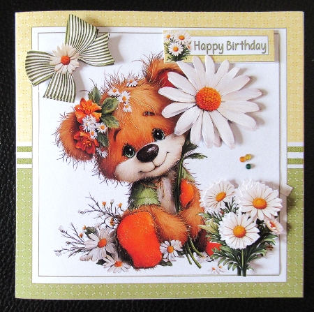 7x7 Daisy Teddy choice of four mini kit by Davina Rundle