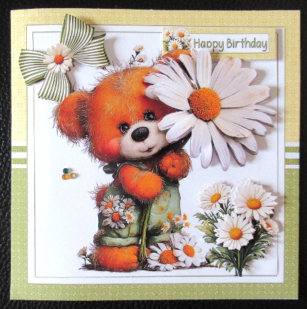 7x7 Daisy Teddy choice of four mini kit by Davina Rundle