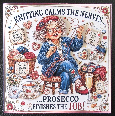 Knitting Calms The Nerves Mini Kit    by Davina Rundle