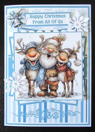 Santa & Reindeer Mini Kit 5x7 (3) by Davina Rundle