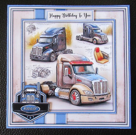 PeterBilt Truck Male - Birthday / Fathers Day - Mini Kit 6x6 by Davina Rundle