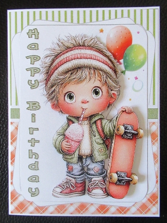 A5 Skateboard birthday boy choice of four mini kit by Davina Rundle