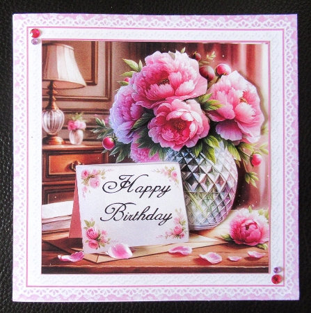 7x7 Floral birthday wishes choice of four mini kit by Davina Rundle