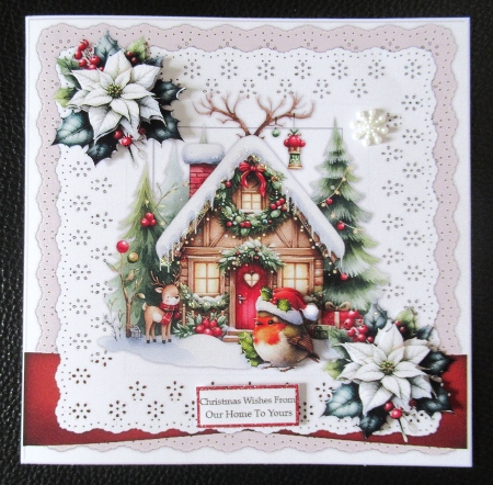 Cute Christmas House 7x7 by Davina Rundle
