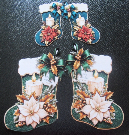 Christmas Stocking dark green by Davina Rundle