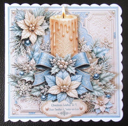 Candle Pinsettia Blue by Davina Rundle