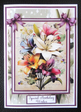 Vintage Lillies Mini Kit 5x7 (3) by Davina Rundle