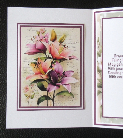 Vintage Lillies Mini Kit 5x7 (3) by Davina Rundle