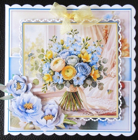 Aquarelle Pastel Garden Bouquet  Watercolor Soft Roses & Ranunculus  by Davina Rundle