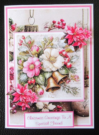 Pink Christmas Flowers Mini Kit 5x7 (3) by Davina Rundle