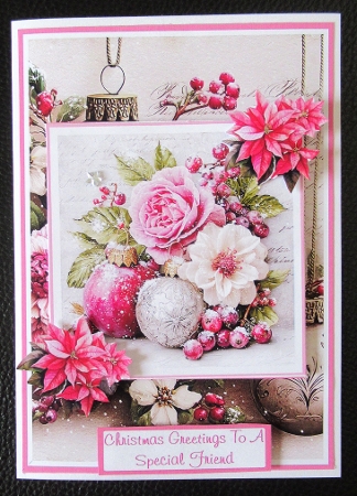 Pink Christmas Flowers Mini Kit 5x7 (3) by Davina Rundle