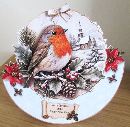 THE CHRISTMAS ROBIN rocker card by Davina Rundle