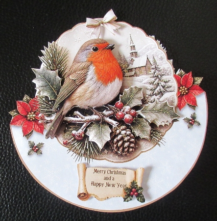THE CHRISTMAS ROBIN rocker card by Davina Rundle
