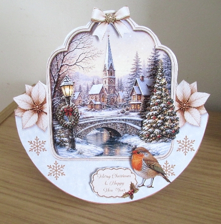 WINTER CHURCH rocker card by Davina Rundle