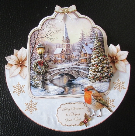 WINTER CHURCH rocker card by Davina Rundle