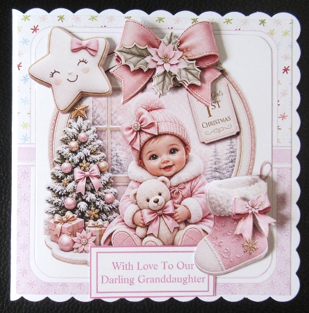 7x7 baby girls first Christmas choice of two mini kit by Davina Rundle