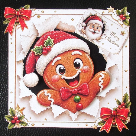 Gingerbread Christmas Peek‑Through – Festive Tags & Holiday Elements Card Kit by Davina Rundle