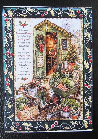 Christmas At The Allotment A4 Portrait Christmas Topper by Davina Rundle