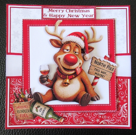 A VERY MERRY CHRISTMAS - decoupage or toppers by Davina Rundle