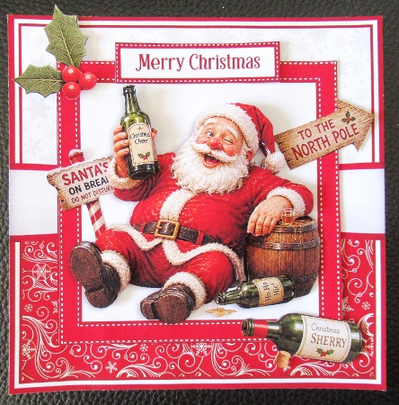 A VERY MERRY CHRISTMAS - decoupage or toppers by Davina Rundle