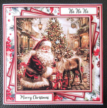 Santa with Rudolf 1 - Mini Kit 6x6 by Davina Rundle