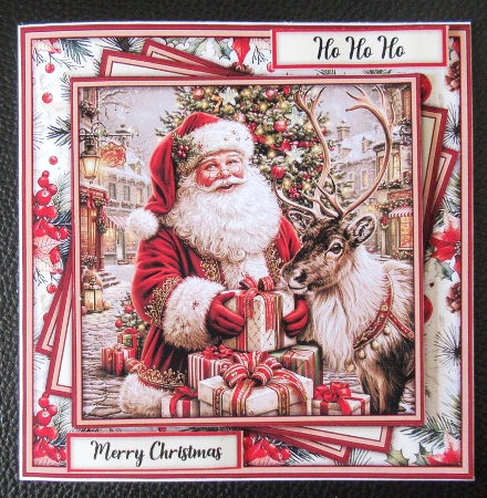 Santa with Rudolf 1 - Mini Kit 6x6 by Davina Rundle