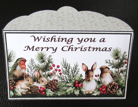 Winter animals scalloped edged money wallet. by Davina Rundle