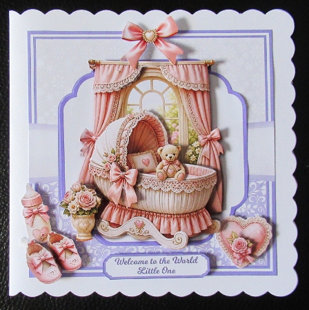 BABY GIRL - decoupage by Davina Rundle