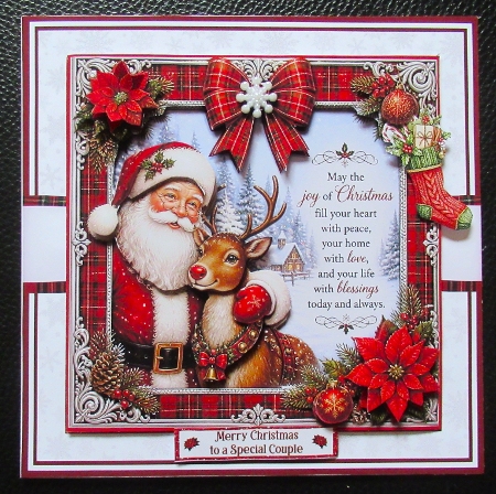 7x7 JOY OF CHRISTMAS - decoupage by Davina Rundle