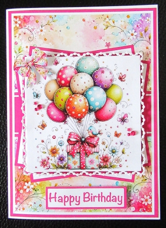 Birthday Balloons Mini Kit 5x7 (3) by Davina Rundle