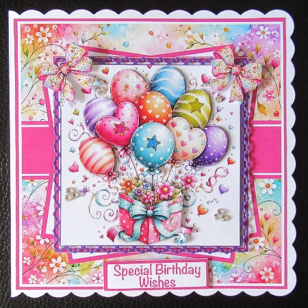 Birthday Balloons Mini Kit 7x7 (5) by Davina Rundle