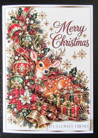 Christmas Fawn Card Front Kit-11 by Davina Rundle