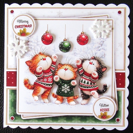 Cheeky Christmas Kittens Mini Kit by Davina Rundle