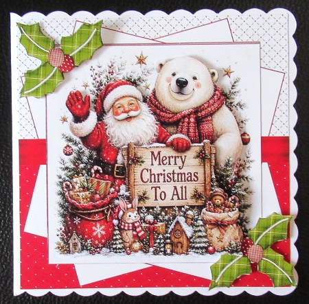 7x7 Whimsical Christmas greetings choice four mini kit by Davina Rundle
